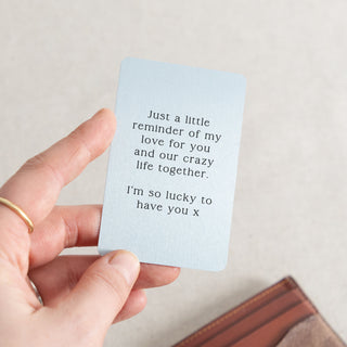 10 Year Tin Anniversary Personalised Wallet Card