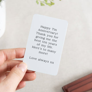 Playing Card Style Anniversary Photo Wallet Card