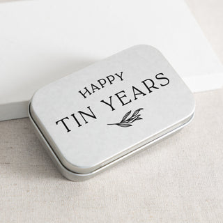 Leafy Anniversary Mini Photo Card Keepsake Tin