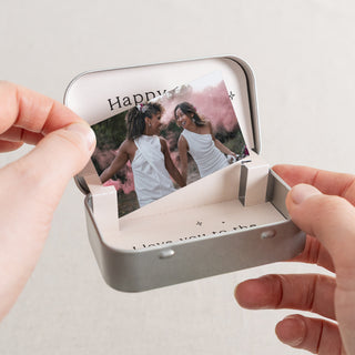 Starry Anniversary Mini Photo Card Keepsake Tin