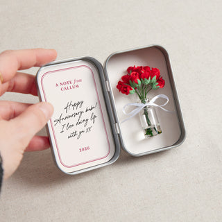 Forever Roses Anniversary Keepsake in Mini Tin