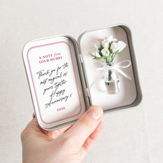 Forever Roses Anniversary Keepsake in Mini Tin