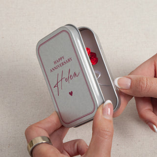Forever Roses Anniversary Keepsake in Mini Tin