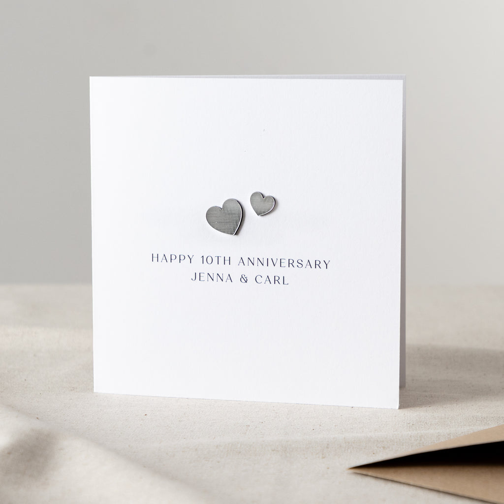 Mini Metallic Hearts Tin Anniversary Card – No Ordinary Gift