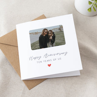 Personalised Anniversary Photo Wallet Keepsake Card