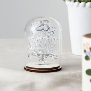 25th Silver Anniversary Personalised Keepsake Dome