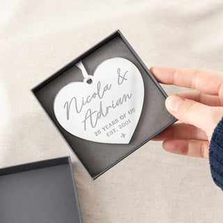 Silver Anniversary Acrylic Hanging Decoration