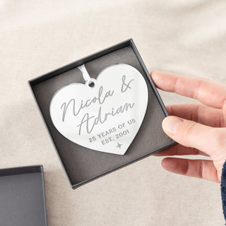 Silver Anniversary Acrylic Hanging Decoration