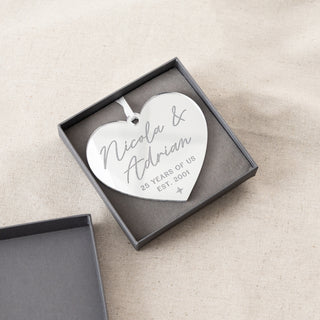 Silver Anniversary Acrylic Hanging Decoration