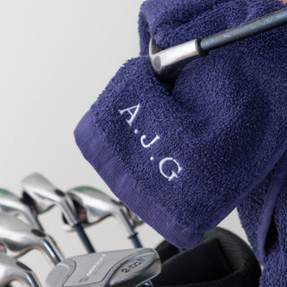 Embroidered Initials Personalised Golf Towel for Him