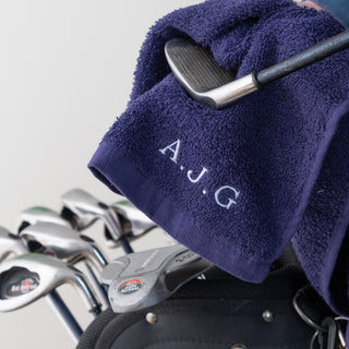 Embroidered Initials Personalised Golf Towel for Him
