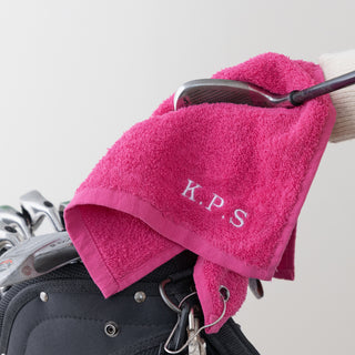 Embroidered Initials Personalised Ladies Golf Towel
