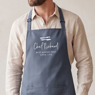 Personalised Kitchen Apron with Utensils Design