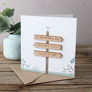 Signpost Wedding Card