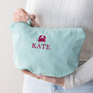 Embroidered Holiday Design Travel Toiletry Bag