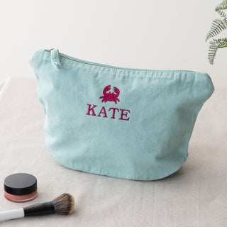 Embroidered Holiday Design Travel Toiletry Bag