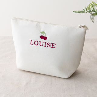 Embroidered Fruity Design Kids Travel Snack Pouch