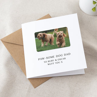 Personalised Photo Wallet Keepsake Dog Dad Fathers Day Card
