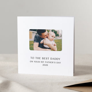 Personalised First Father's Day Photo Wallet Keepsake Card