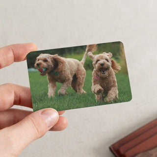 Personalised Photo Wallet Keepsake Dog Dad Fathers Day Card