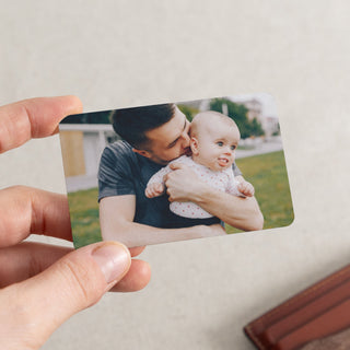 Personalised First Father's Day Photo Wallet Keepsake Card