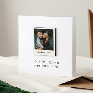 Personalised Photo Magnet Father's Day Keepsake Card