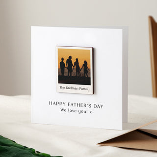 Personalised Family Photo Magnet Father's Day Keepsake Card