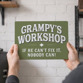 Personalised Dad's Workshop Metal Sign