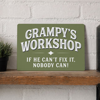 Personalised Dad's Workshop Metal Sign