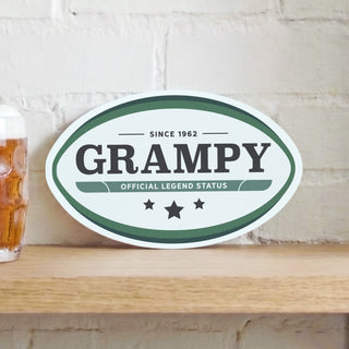 Rugby Ball Style Personalised Metal Sign