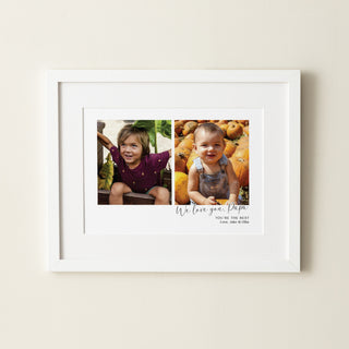 Personalised Father's Day Double Photo Print