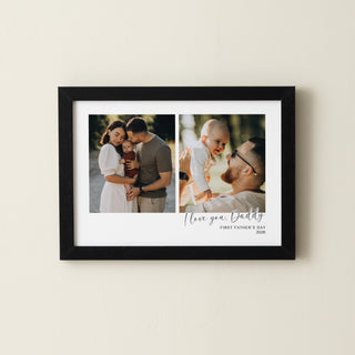 Personalised Father's Day Double Photo Print