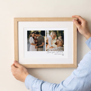 Personalised Father's Day Double Photo Print
