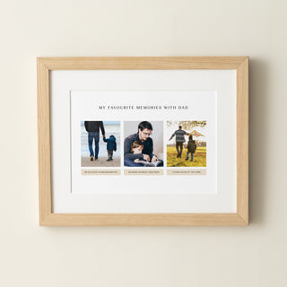 Favourite Memories with Dad Triple Photo Print