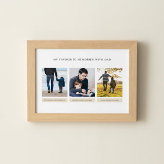 Favourite Memories with Dad Triple Photo Print