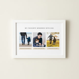 Favourite Memories with Dad Triple Photo Print
