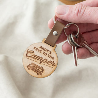 Vehicle Icon Engraved Wooden Keyring