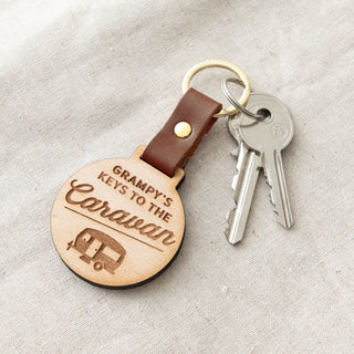 Vehicle Icon Engraved Wooden Keyring