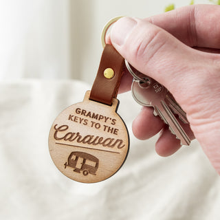 Vehicle Icon Engraved Wooden Keyring