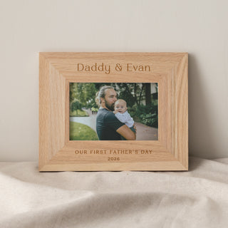 First Father's Day Engraved Photo Frame