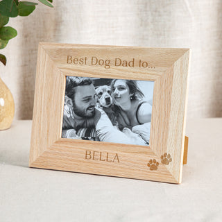 Best Dog Dad Engraved Photo Frame