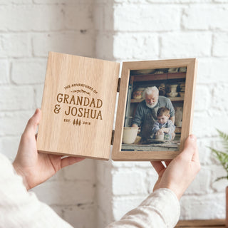 Personalised Adventure Memories Wooden Photo Frame