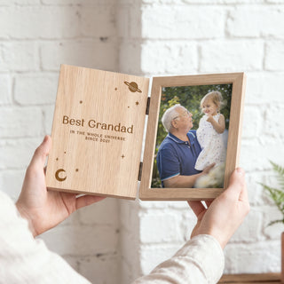 Moon & Planet Design Wooden Photo Frame
