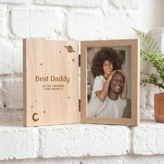 Moon & Planet Design Wooden Photo Frame
