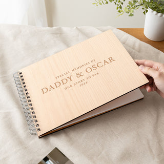 Personalised Wooden Special Memories Scrapbook