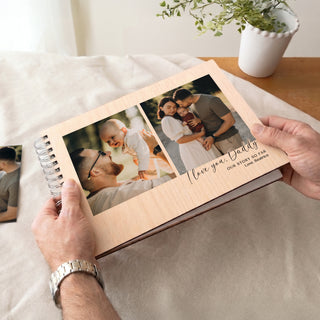 Double Photo Wooden Memory Scrapbook