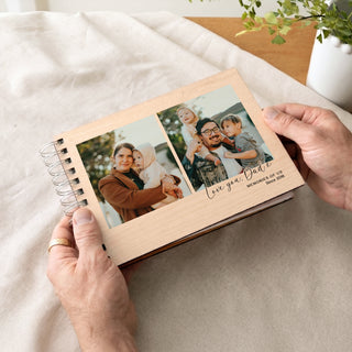 Double Photo Wooden Memory Scrapbook