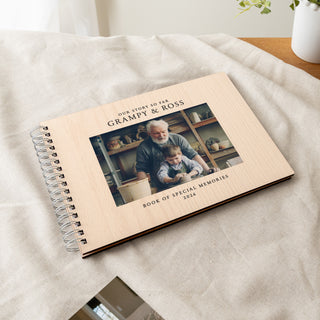 Wooden Family Photo Memory Scrapbook