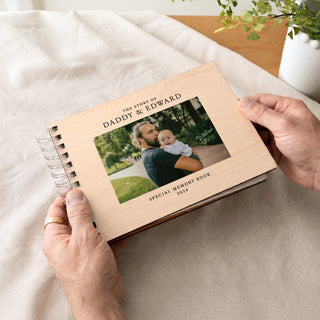 Wooden Family Photo Memory Scrapbook