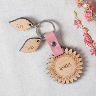 Sunflower Family Keepsake Keyring